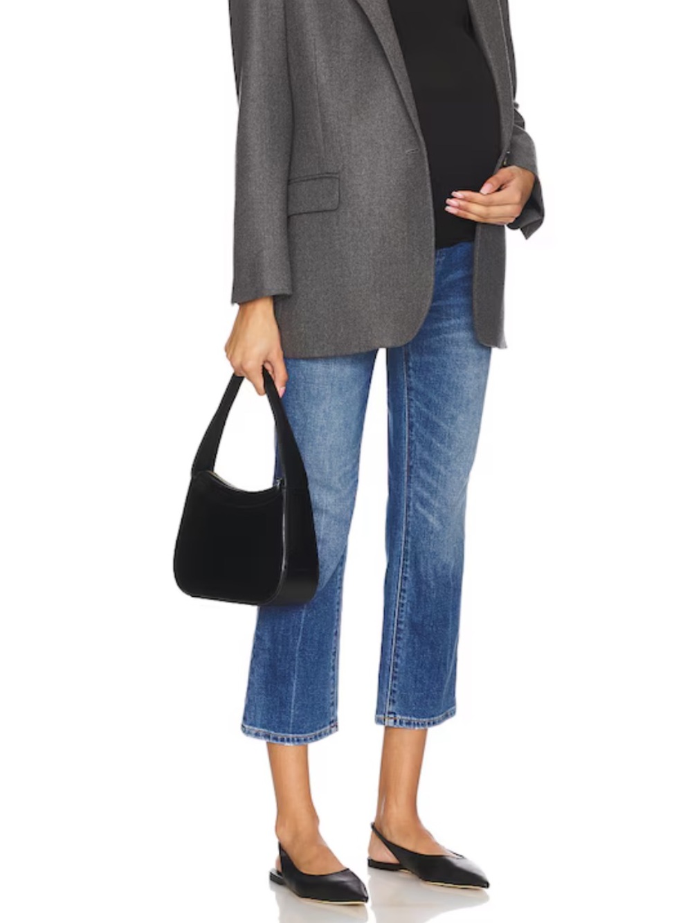 Hatch Maternity | The Over The Bump Straight Jeans in Indigo (small flaw)